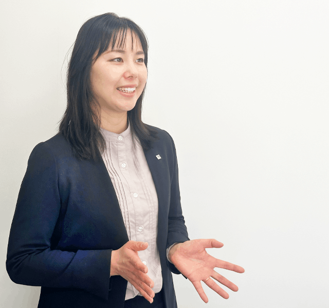 説明をしているようす