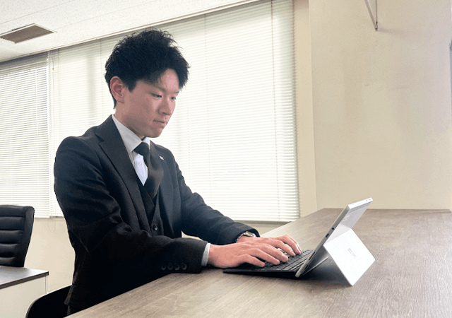 タブレットで作業